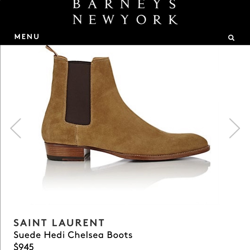 Suede chestnut brown Chelsea boot 7 Italy